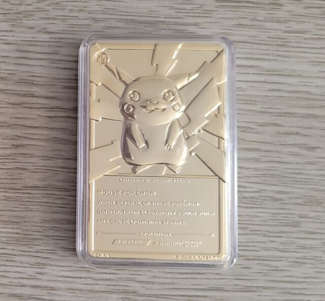 Pikachu & Eevee I Love You Gold Metal Card