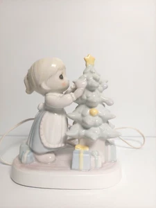 Precious Moments "God Cared Enough To Send His Best" Porcelain Lamp Night Light - Picture 1 of 4