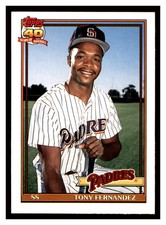 1991 Topps Traded #41T TONY FERNANDEZ San Diego Padres
