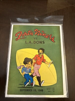 1948 Los Angeles Dons at San Francisco 49ers AAFC Football Program 9-19-48 - Image 1 of 4