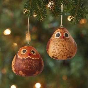 Juego de adornos de mini búho calabaza - Imagen 1 de 8
