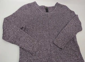 Vintage REI Sweater Woman's Size Large Purple Marbled V-Neck Long Sleeve Sweater - Picture 1 of 9