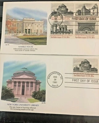 First Days Unaddressed Set 4 Cover One Combo American Architectural others - Image 1 of 4