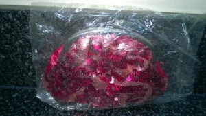 Avon New Red Sequin Clutch Bag With Chain Shoulder Strap  - Picture 1 of 4