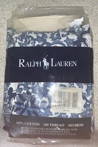 Ralph Lauren Tamarind Porcelain King Sham  - Vintage New in Package - Picture 1 of 2