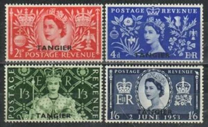 Great Britain Offices-Morocco Stamp 579-582 - Queen Elizabeth Coronation - Picture 1 of 1