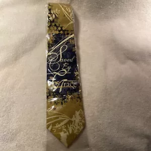 Eagles Wings Christian Religious Mens Tie “Saved By Grace” Silk Biblical Necktie - Picture 1 of 11