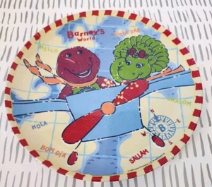 Piatto Barney & Baby Bop Barney's World Zak Designs 1999 vintage - Foto 1 di 4