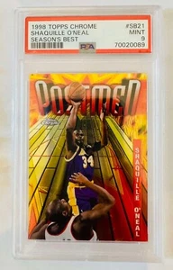 Shaquille O'Neal 1998-99 Topps Chrome Season's Best Postmen Insert PSA 9 Graded - Picture 1 of 1