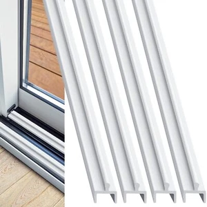4 Pcs Sliding Screen Door Track Replacement 72 Inch Long White Vinyl Track Ea... - Picture 1 of 6