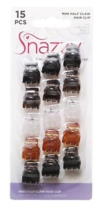Pinzas de media garra para cabello elegantes 15 piezas 1 cm antideslizantes, pasadores de pelo acrílicos,... - Imagen 1 de 2