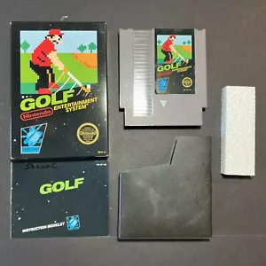 Golf Nintendo NES Completo CIB Box Manuale Testato Cerchio Sigillo Rev A NM+ - Foto 1 di 16