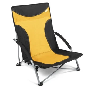 Faltbarer Strandstuhl Beachchair Strand Stuhl Beach Chair Camping gelb - Bild 1 von 1