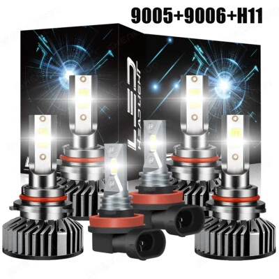 For 2013-2014 Dodge Avenger Combo LED Headlight High/Low  Fog Light Bulbs Kit - Image 1 of 4
