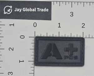 Parche de identificación de gancho y bucle tipo sangre A POS A positivo A + PVC - Imagen 1 de 2