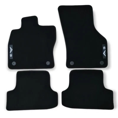 Alfombrillas de terciopelo para coche Audi A3 S3 RS3 impermeables alfombras negras forros automáticos nuevas Foto 1 de 4