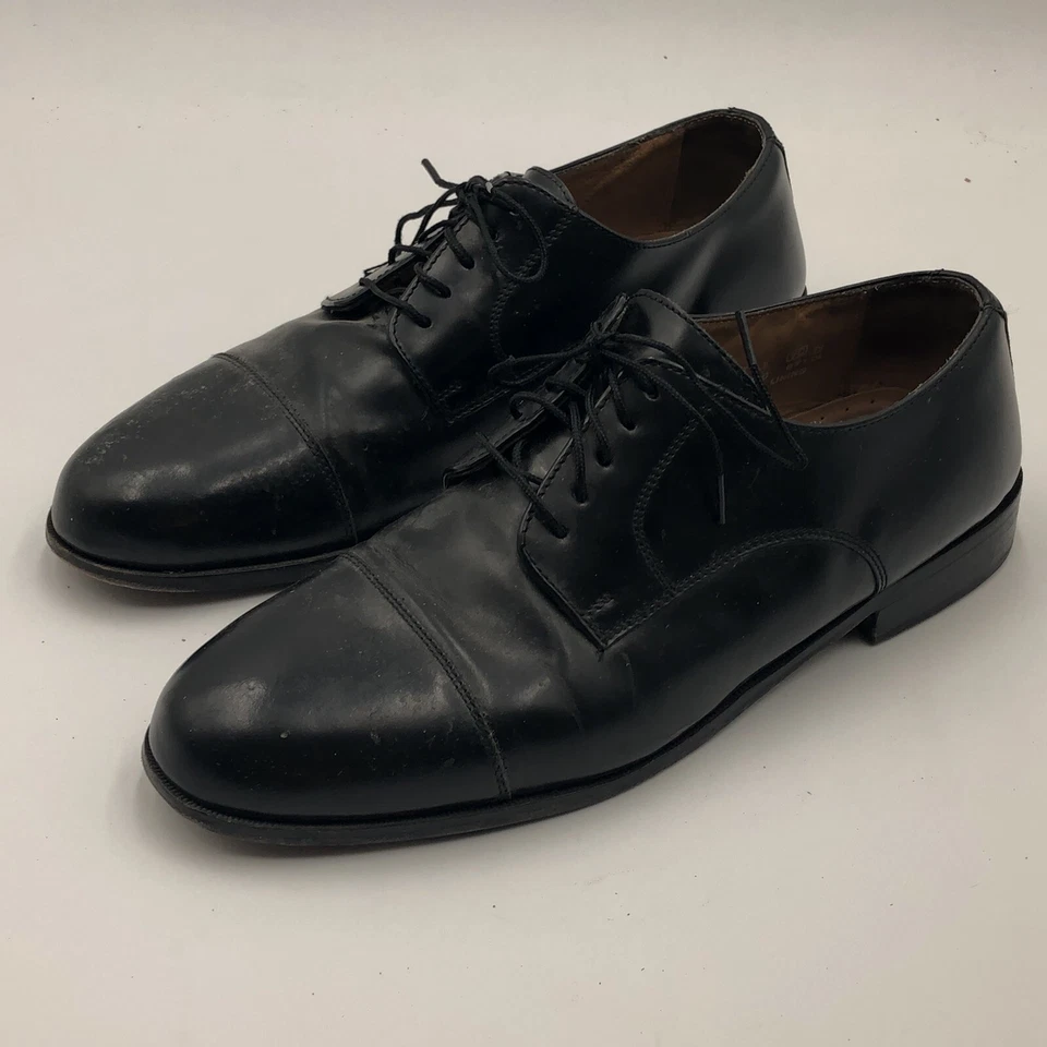 Zapatos Derby David Taylor Oxford Puntera Gorra Cuero Negro Con Cordones 62120 10.5 D SH6 Foto 1 de 4