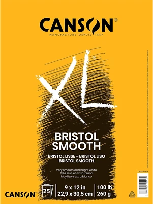 Canson XL Series Bristol Pad, Heavyweight Paper for Ink, Marker or Pencil, Smoot