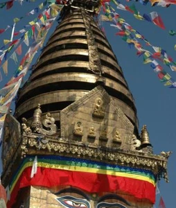 BANDERAS DE ORACIÓN TIBETANAS, 5,80 metros, budismo, Tíbet, - Imagen 1 de 3