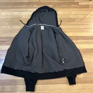 Vintage Y2K Full Zip Dickies Thermal Lined Black Essential Hoodie Men's XLT P3 - Picture 1 of 8
