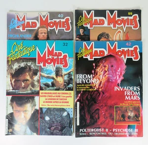 Job Lot Bundle of 4 French MAD MOVIES MAGAZINES Invaders From Mars Highlander - Picture 1 of 24