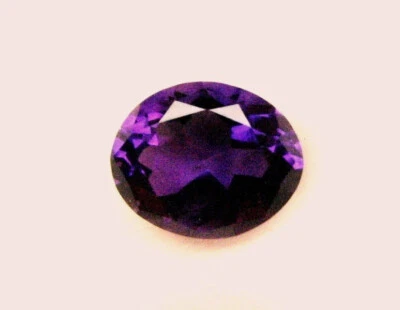 Natural  Oval  Loose Amethyst  3.72 Carats   12x9.8x 5.7  MM  LxWxD    1 Pc - Image 1 of 4