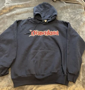 Disneyland Resort Hooded Sweatshirt Blue Red Hoodie Vintage Size Adult Large - Picture 1 of 6