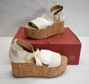 Andrea Womens Ivory Platform Slipper Shoe Cork High Platform 83394 US Size 6.5 - Picture 1 of 7