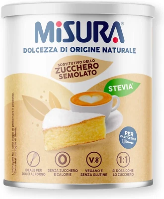Misura Pasticceria Stevia Dolcificante in Cristalli Finissimi, Sostitutivo Dello