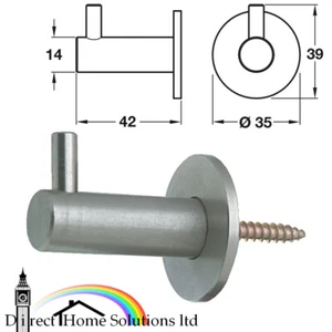 Abrigo HAFELE gancho pared clavija ropa colgador pasillo clavijas grado 316 acero inoxidable - Imagen 1 de 5