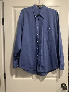 mens Port Aurthority dress shirt long sleeve button down large blue - Picture 1 of 3
