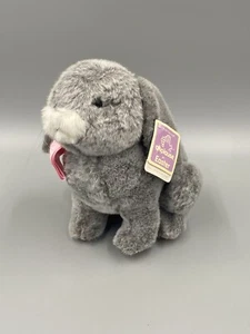 Vintage APPLAUSE SHAKESPEARE BUNNY Rabbit Plush Pink Bow Stuffed Animal 1984 - Picture 1 of 11