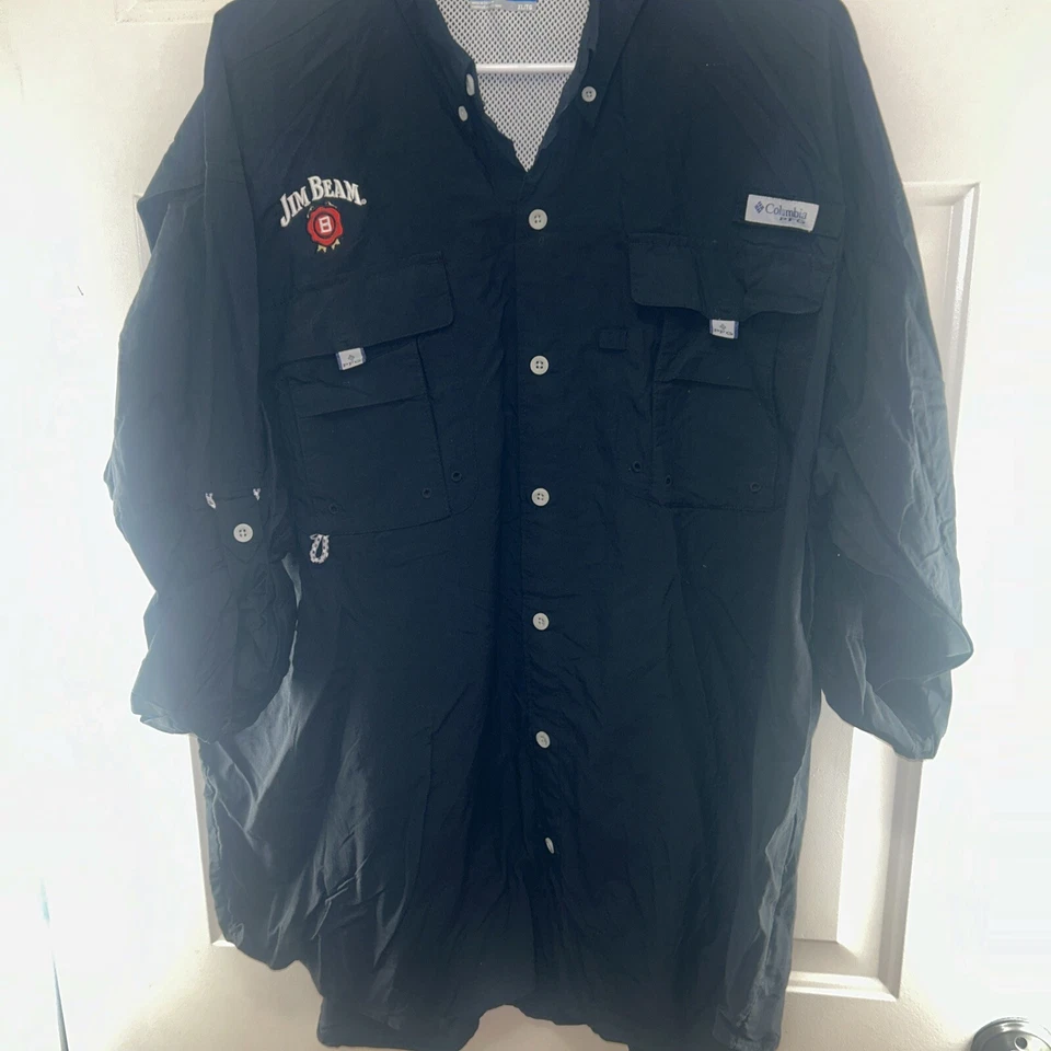 Columbi PFG Jim Beam Bourbon Button Shirt XL - Image 1 of 4