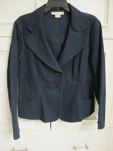 MICHAEL KORS Nuova giacca Michal Kors blu scuro cotone taglia L M