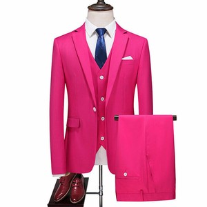pink colour three piece suit