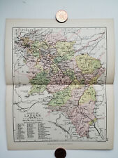 Antique/Vintage County Map of LANARK, Scotland - Phillips Handy Atlas , 1882