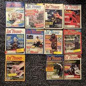 11 Vintage 1985 LOST TREASURE Magazine Lot Metal Detecting Treasure Hunting - Picture 1 of 12