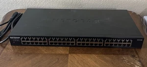 NETGEAR GS348 48 Port Ethernet Switch Gigabit Unmanaged Metal Fanless Pre-owned - Picture 1 of 7