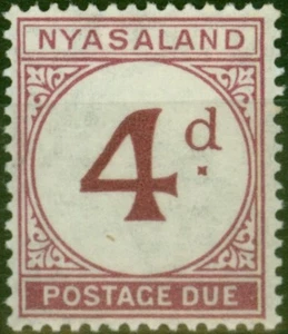 Nyasaland 1950 4d Purple SGD4 Fine MM - Picture 1 of 1