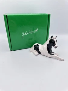 John Beswick Vanner Pony Foal figurine. Original Box Piebald Version Black/white - Picture 1 of 6
