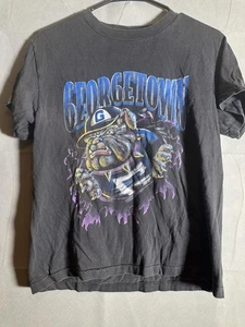 Camisa De Colección Georgetown Hoyas Para Hombres Mediana Negra NCAA Baloncesto Nuez moscada Camiseta Años 90 - Imagen 1 de 6