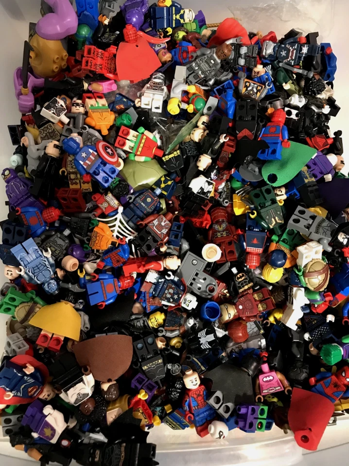 LOTE A GRANEL PIEZAS LEGO Minifiguras Piezas 1 oz) 1/16 Libra lb Cabeza de Torso SUPERHÉROE Foto 1 de 1