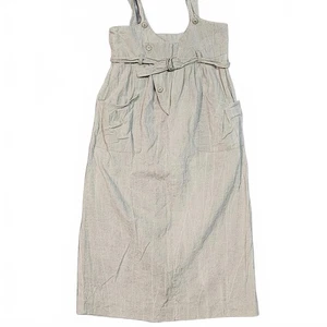 Abito vintage Byer Too donna 9 grigio con cintura cotone pinafore Y2K bottoni anni 90 USA - Foto 1 di 10