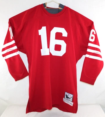 Camiseta deportiva Mitchell & Ness Joe Montana 49ers para hombre 54 roja manga larga retro Foto 1 de 4