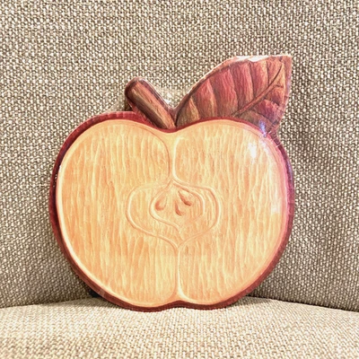 NEW Vintage Hallmark Sliced Apple Shaped Die-Cut Note Paper Pad - 130 Sheets - Image 1 of 4