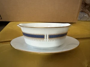 VTG 70'S NORITAKE BLUE DAWN 6611 (COUPE) GRAVY W UNDERPLATE BONE CHINA Gold Trim - Picture 1 of 7