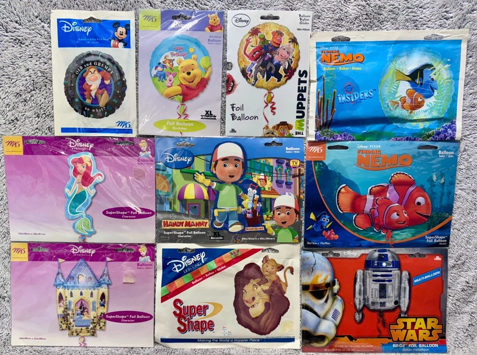 Globo de Lámina Disney De Colección Tú eliges - Rey León Nemo Pooh Princesa Ariel Práctico Manny Foto 1 de 1