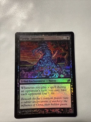 Lorwyn  MTG  FOIL  Faerie Tauntings   Magic - Image 1 of 2