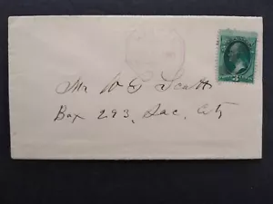 California: Cubierta de billete 3c Madison 1881, violeta octogonal del condado de Yolo cancelación - Imagen 1 de 3