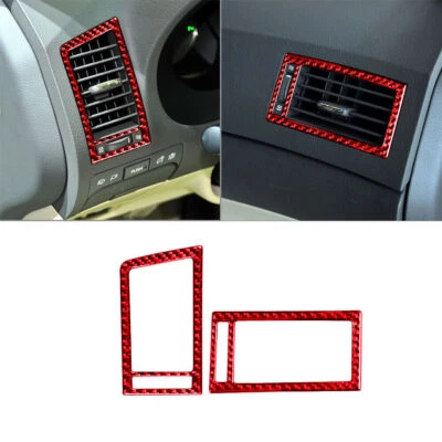 Cubierta de salida de ventilación lateral de fibra de carbono roja de vinilo para Lexus GS300 350 430 Foto 1 de 4